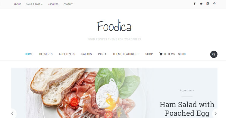 Download Foodica Food Blog WordPress Theme