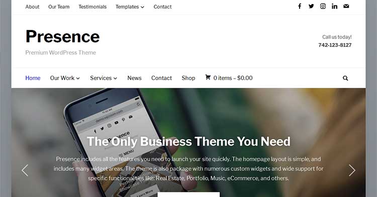 Download Presence Multipurpose WordPress Theme