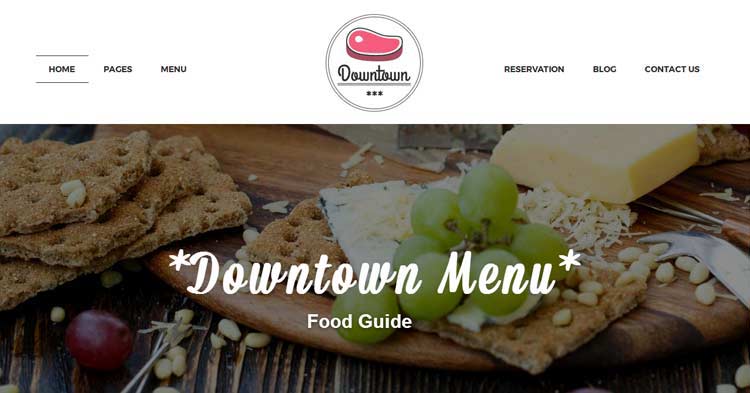 Download Downtown Restaurant WordPress Theme