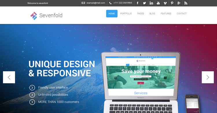 Download Sevenfold Design Firm WordPress Theme