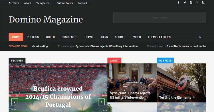 Download Domino Best Magazine WordPress Theme