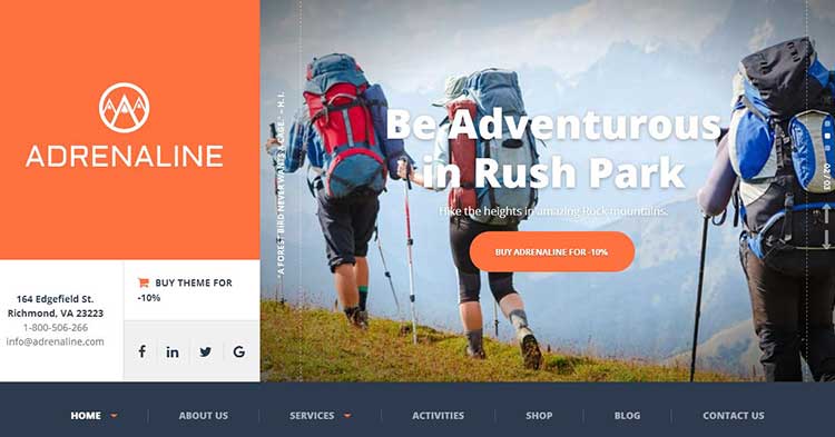 Download Adrenaline Sports Adeventure WP Theme