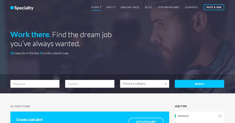 Download Specialty Job Board WordPress Theme