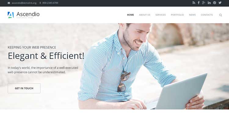 Download Ascendio Corporate Drupal Theme