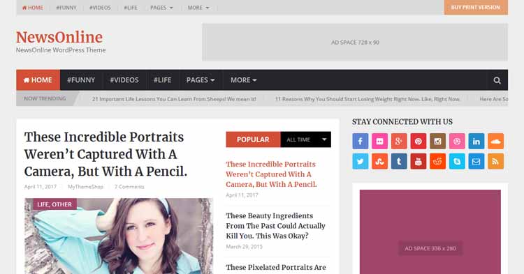 Download NewsOnline Magazine WordPress Theme