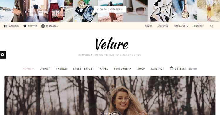 Velure Fashion Magazine WordPress Theme