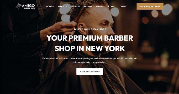 Download Amigo Barbershop Hair Salon Template
