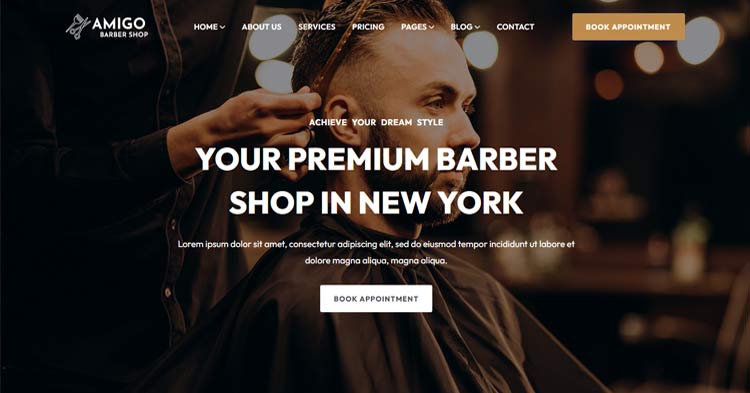 Amigo Barbershop Hair Salon Template