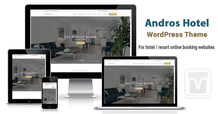 Download Andros Hotel theme for hotel/resort online booking website