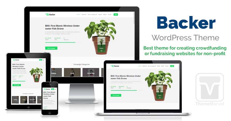 Themeum - Download Backer theme for fundraising / crowdfunding campaigns of orphanages, schools, non-profit organizations, charity and other fundraising institutes