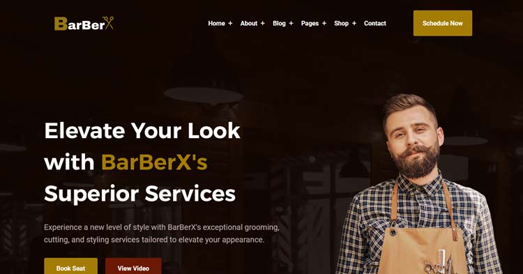 Download BarberX Barbershop Hair Salon Template