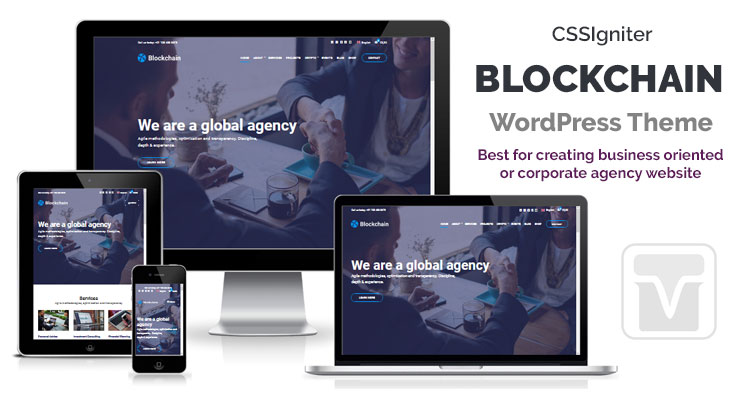 Download CSSIgniter - Blockchain WordPress theme for Business Oriented or Corporate Agency website