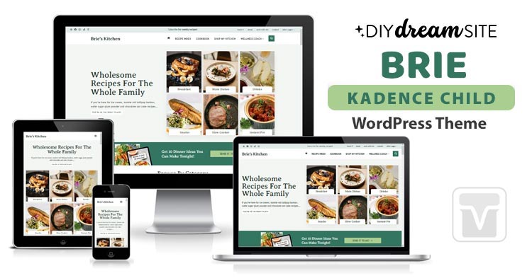Download DIYDreamSite - The Brie Kadence Child WordPress Theme For recipes, food bloggers, food reviews, culinary storytelling, and engaging content creation
