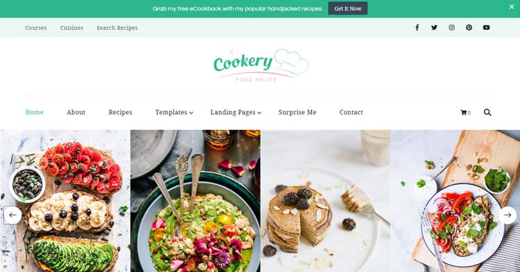 Cookery Recipe Lead Generating WP Theme