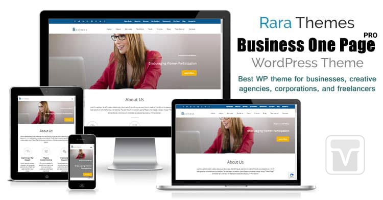 Download RaraThemes - Business One Page Pro WordPress Theme for all types of Business / Corporate websites