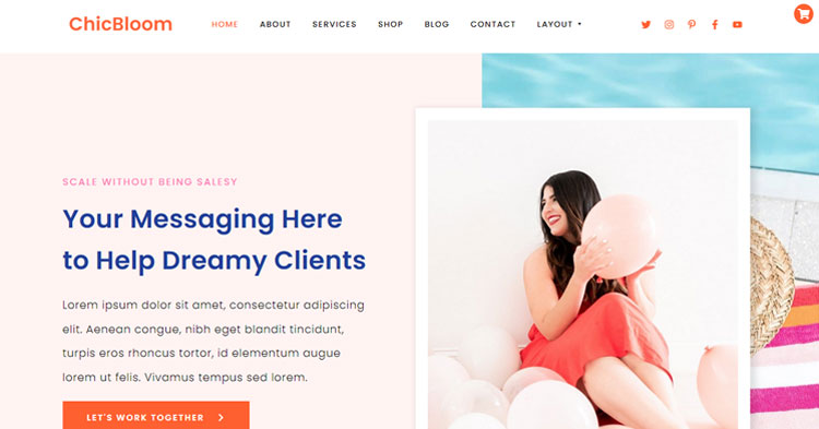 ChicBloom Creative Entrepreneurs WP Theme