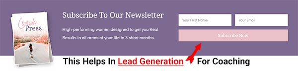 CoachPress theme has unique Lead Generation abilities