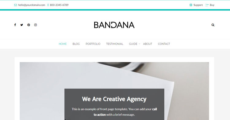 Bandana Pro Creative Agency WP Theme