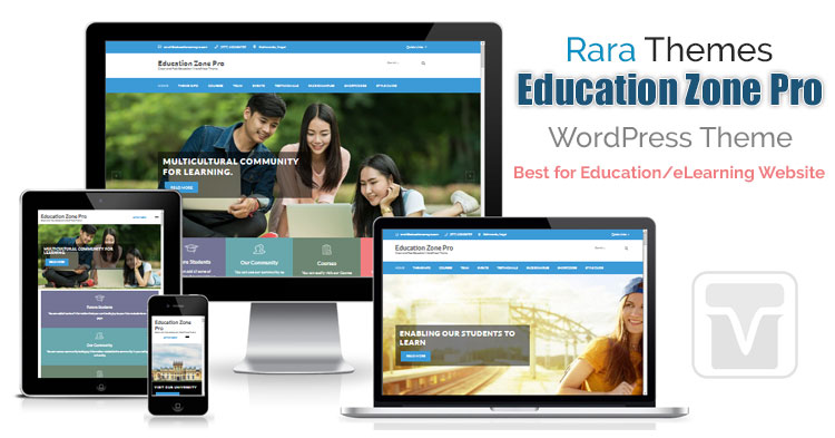 Download RaraThemes - Education Zone Pro premium wP theme for educational institutions, schools and colleges