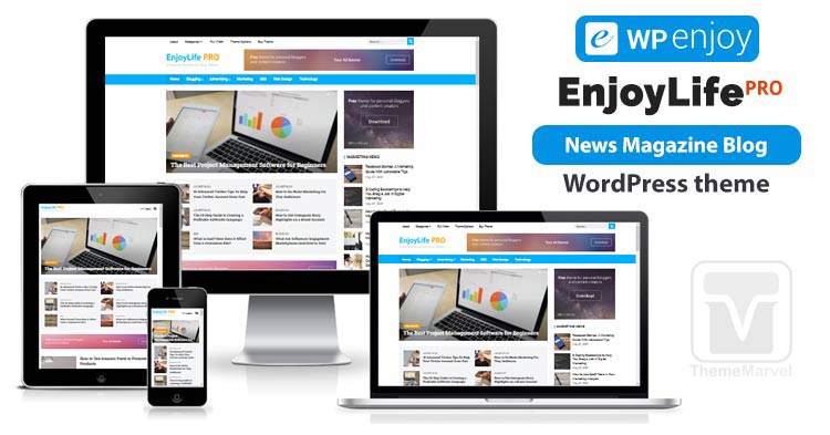 Download WPEnjoy - EnjoyLife Pro - Personal Blog WordPress Theme