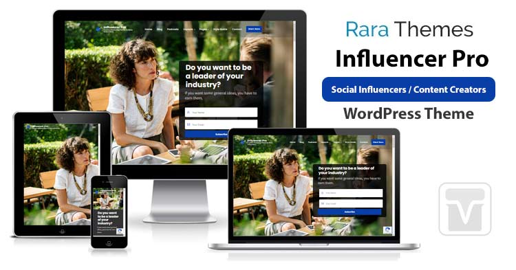 Download RaraThemes - Influencer Pro Theme for your social media influencers, bloggers, coaches to increase their following