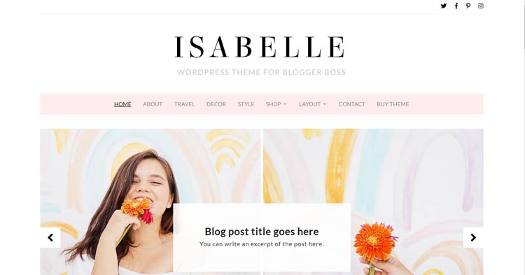 Download Isabelle Blogging WordPress Theme