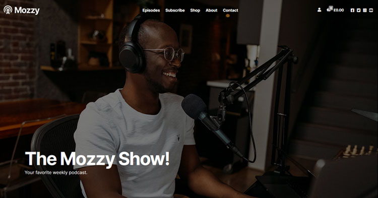 Download Mozzy Music Podcasting WP Theme