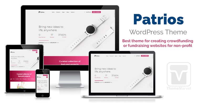 Themeum - Download Patrios theme for fundraising / running crowdfunding campaigns for startups, orphanages, schools, non-profit organizations, charity and other fundraising institutes
