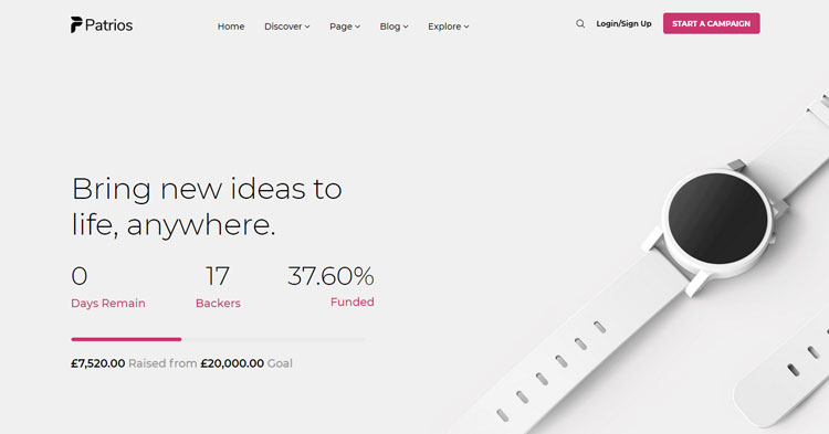 Patrios WP Non-Profit Crowdfunding Theme