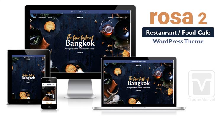 Rosa 2 - the best seller restaurant / cafe WordPress theme