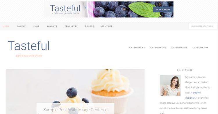 Download Tasteful Theme for Food Bloggers