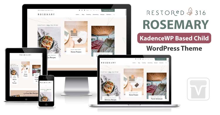 Download Restored316Designs - Rosemary Theme - Kadence Child theme for all niche bloggers