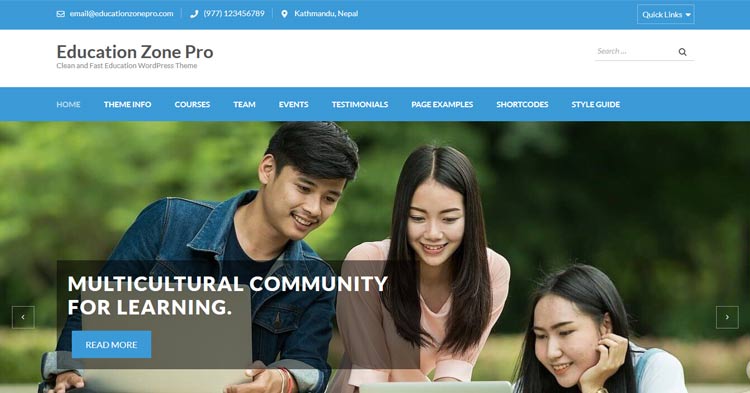 Download Education Zone Pro School College Theme