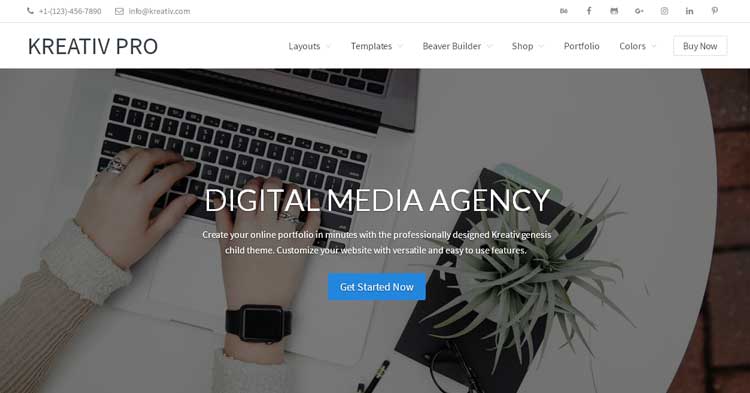 Download Kreativ Pro Agency WordPress Theme