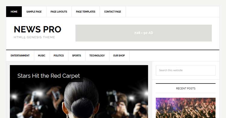 News Pro Genesis WordPress Theme