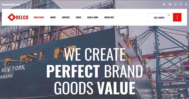 Delco Cargo Transport Logistics Theme