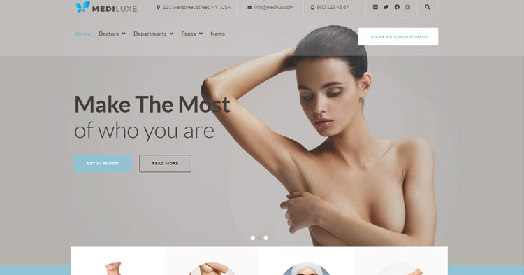 Download Mediluxe Plastic Surgery WordPress Theme