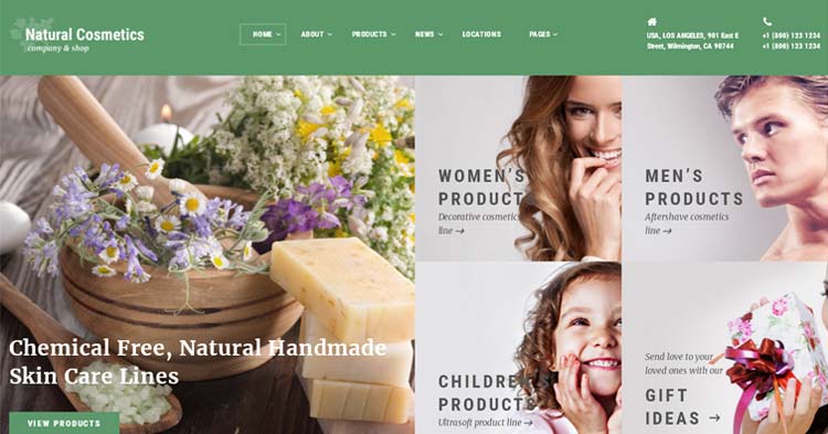 Natural Cosmetics Store Template