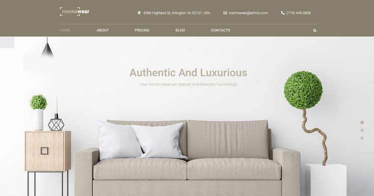 Roomswear Furniture WordPress Theme