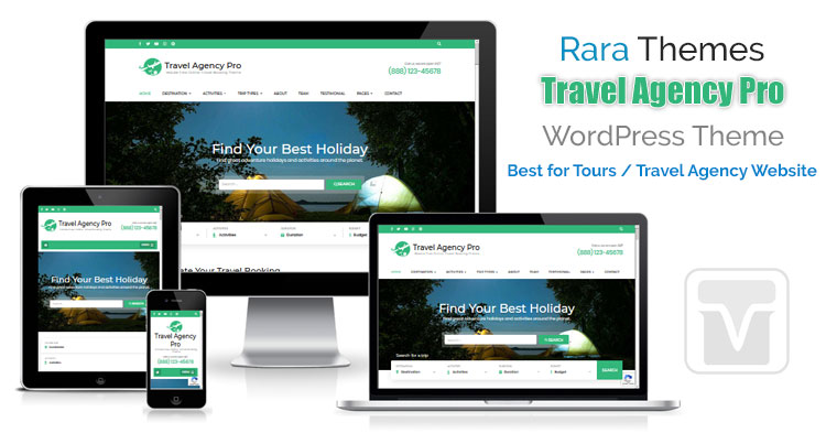 Download RaraThemes - Travel Agency Pro WordPress Theme for Tour and Travel Companies