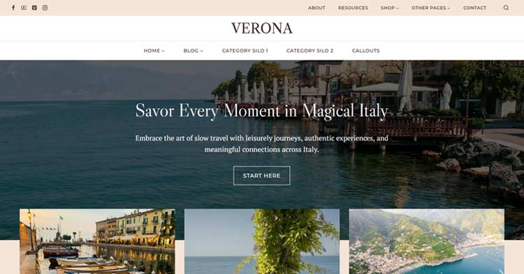 Download Verona Travel Bloggers Kadence Theme