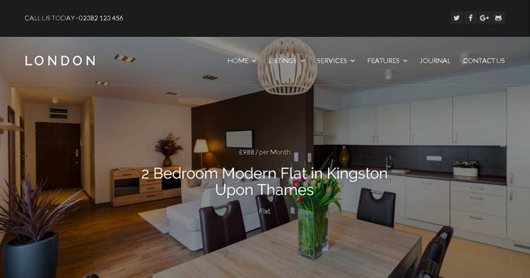 Download WPCasa London Real Estate Theme