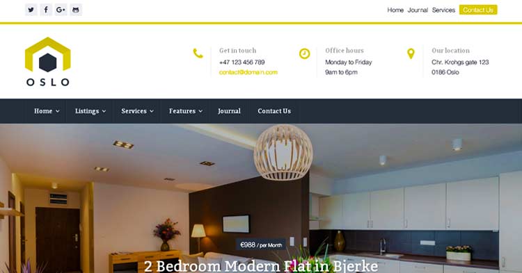 Download WPCasa Oslo Real Estate Theme