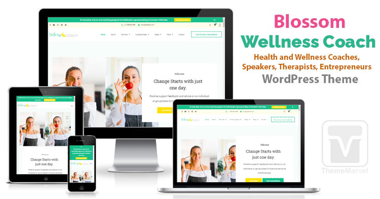 BlossomThemes - Download Wellness Coach WordPress Theme for health coaches, mentors, therapists etc.