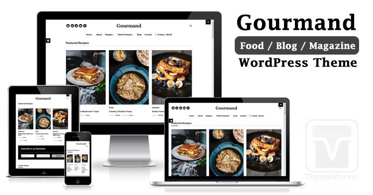 Gourmand - Classy WordPress Theme for Your Food Blog - Download and try on your website!